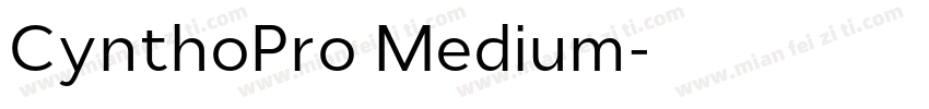 CynthoPro Medium字体转换